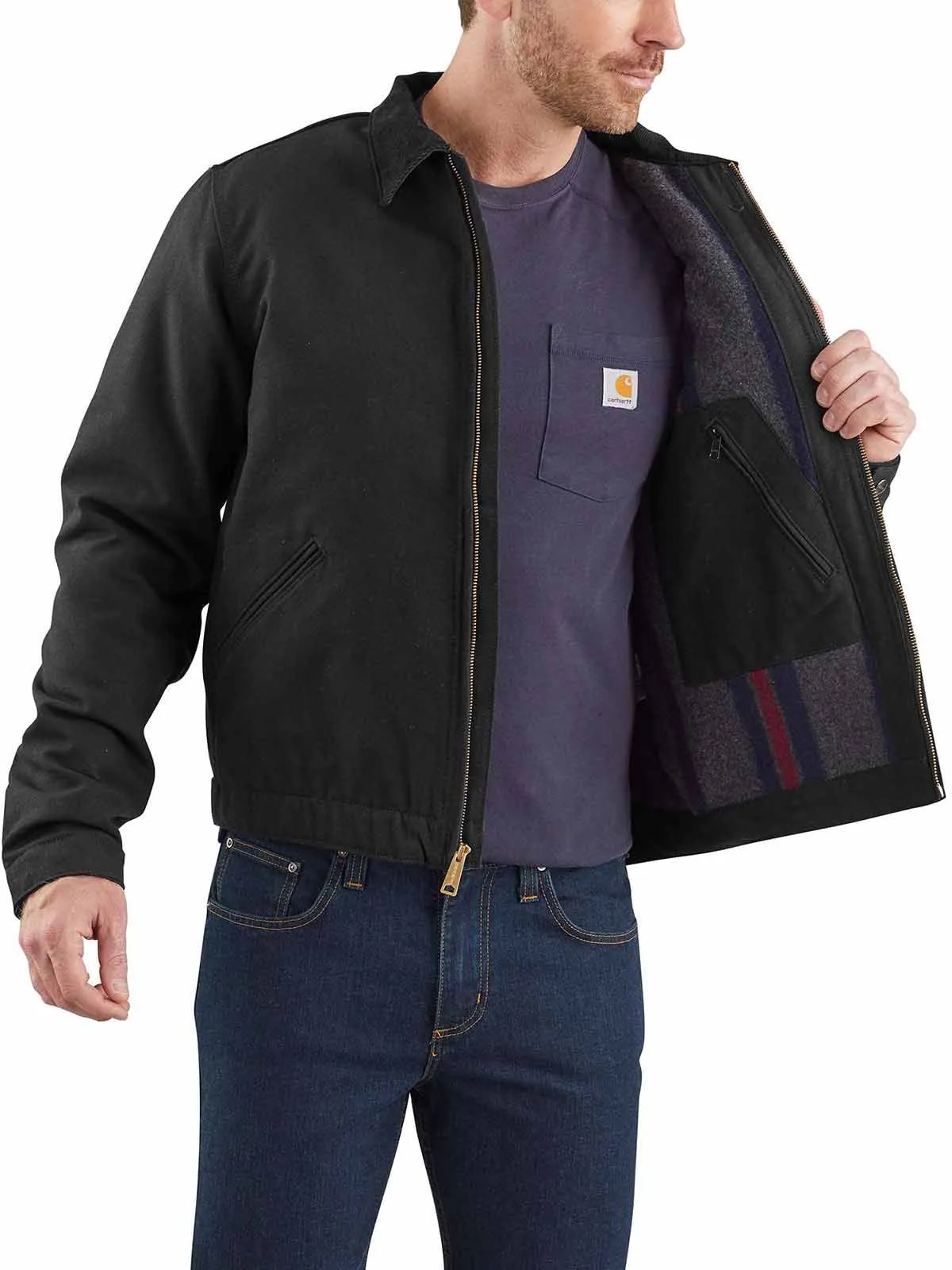 103828 Work Jacket Duck Detroit Fleece Lining - Carhartt