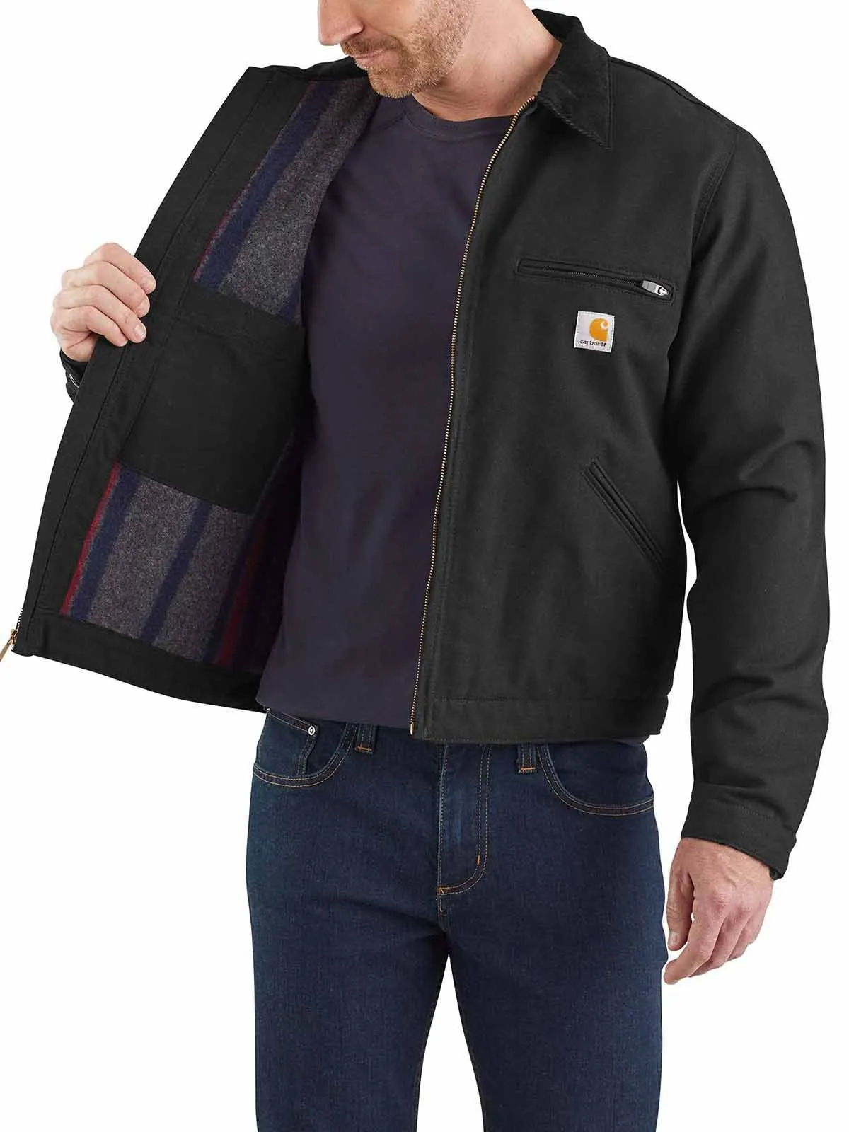 103828 Work Jacket Duck Detroit Fleece Lining - Carhartt