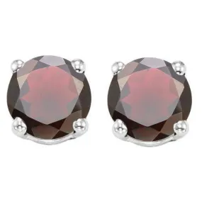 1.37 CT GARNET 10KT SOLID GOLD EARRINGS STUD