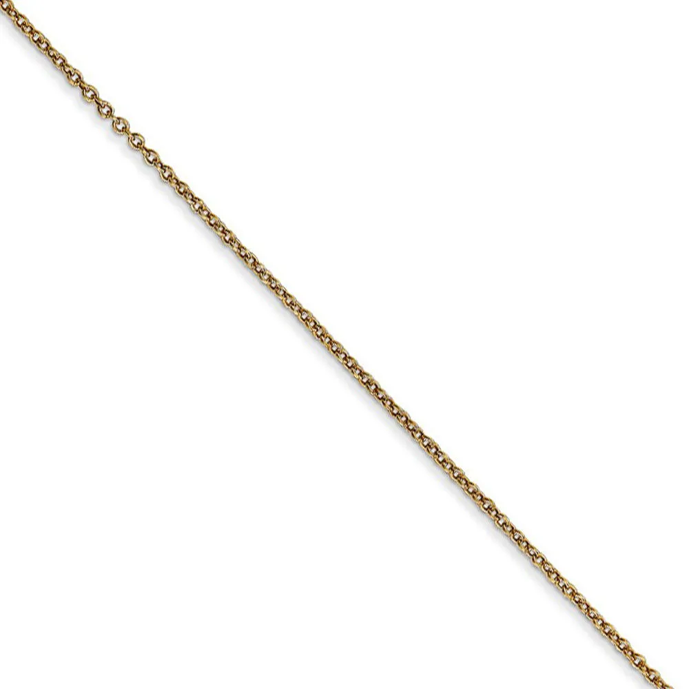 14k Yellow Gold Hollow Hammered Puffed Heart Necklace