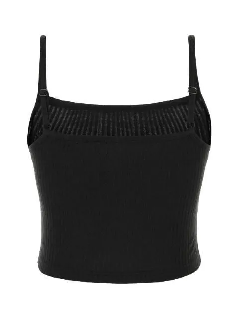 Alexander Wang  |Casual Style Street Style Plain Cotton Logo Cropped Tops