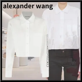 Alexander Wang  |Street Style Long Sleeves Plain Cotton Elegant Style