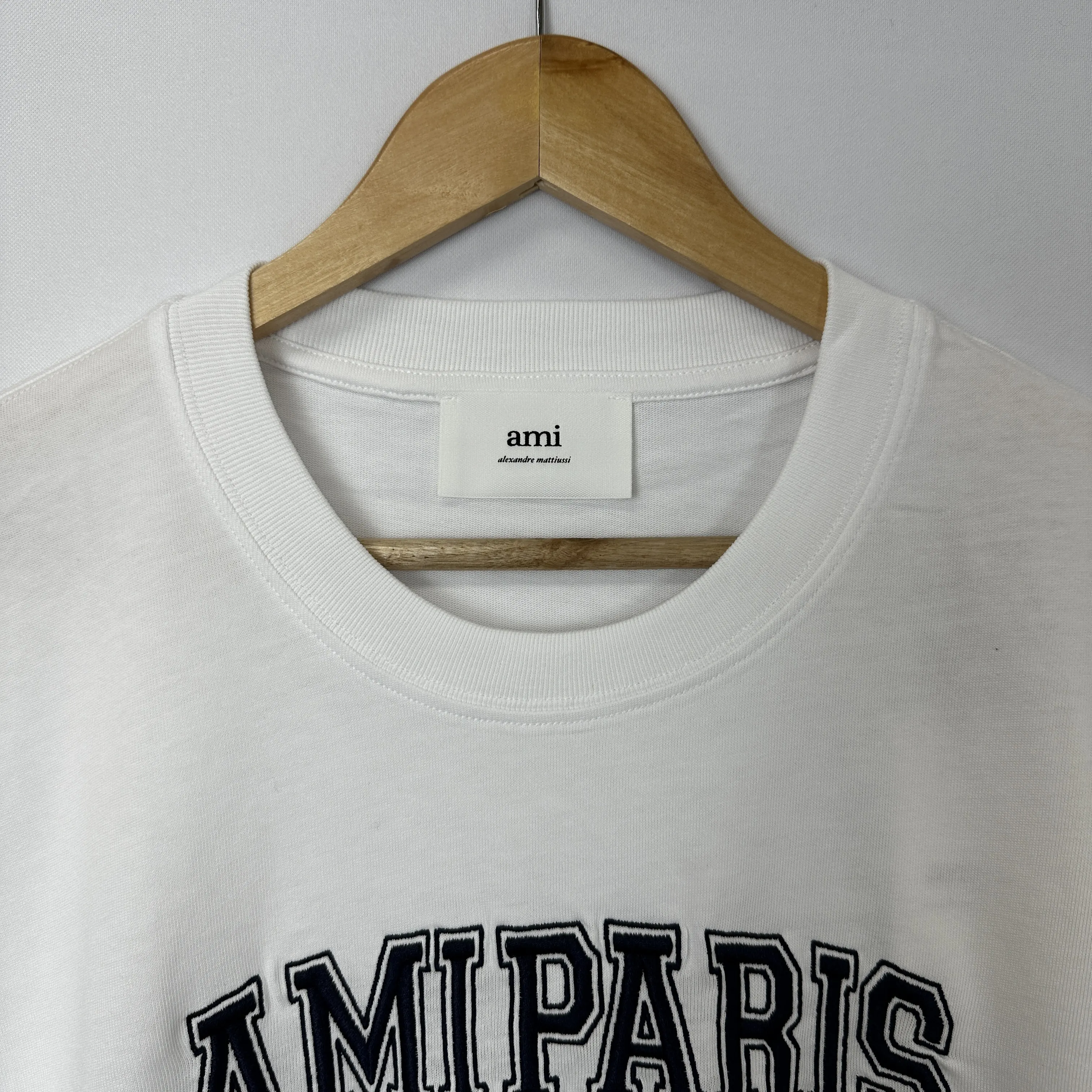 AMI PARIS  |Street Style Short Sleeves Logo Designers T-Shirts