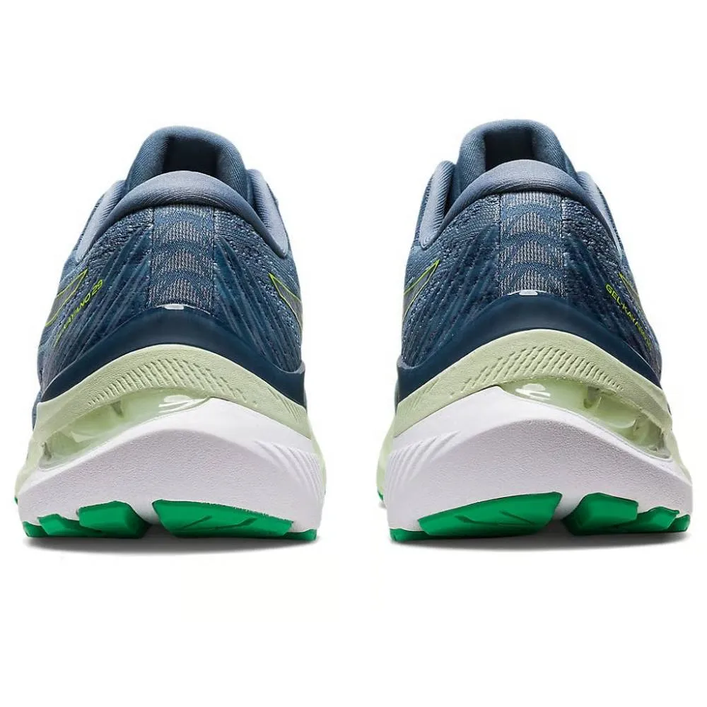 ASICS Men's Gel-Kayano 29 Running Shoe (Steel Blue/Lime Zest)