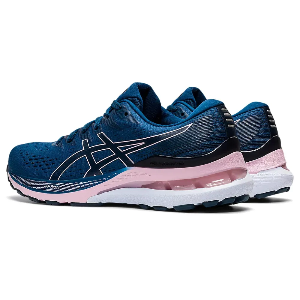 ASICS Women's Gel-Kayano 28 Running Shoe (Mako Blue/Barely Rose)