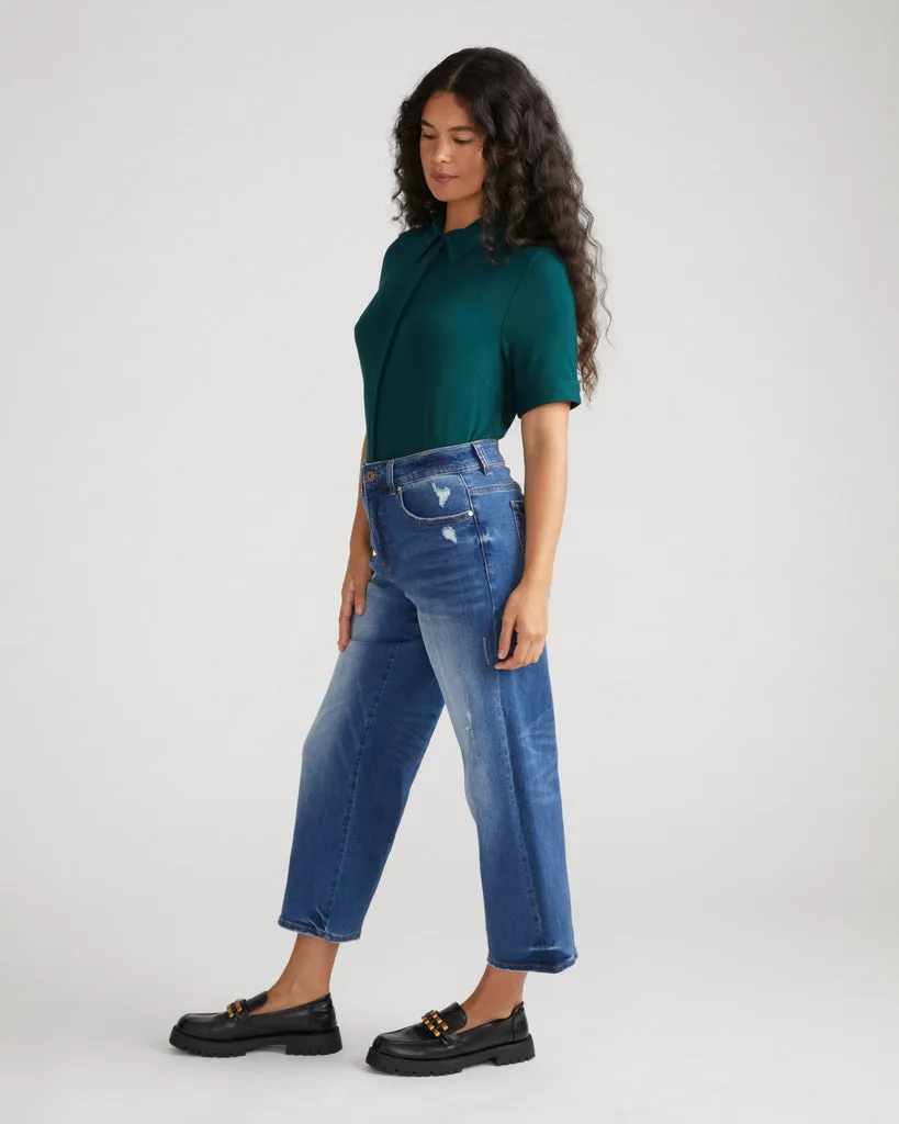 Bae Boyfriend Crop Jeans - Princeton Blue