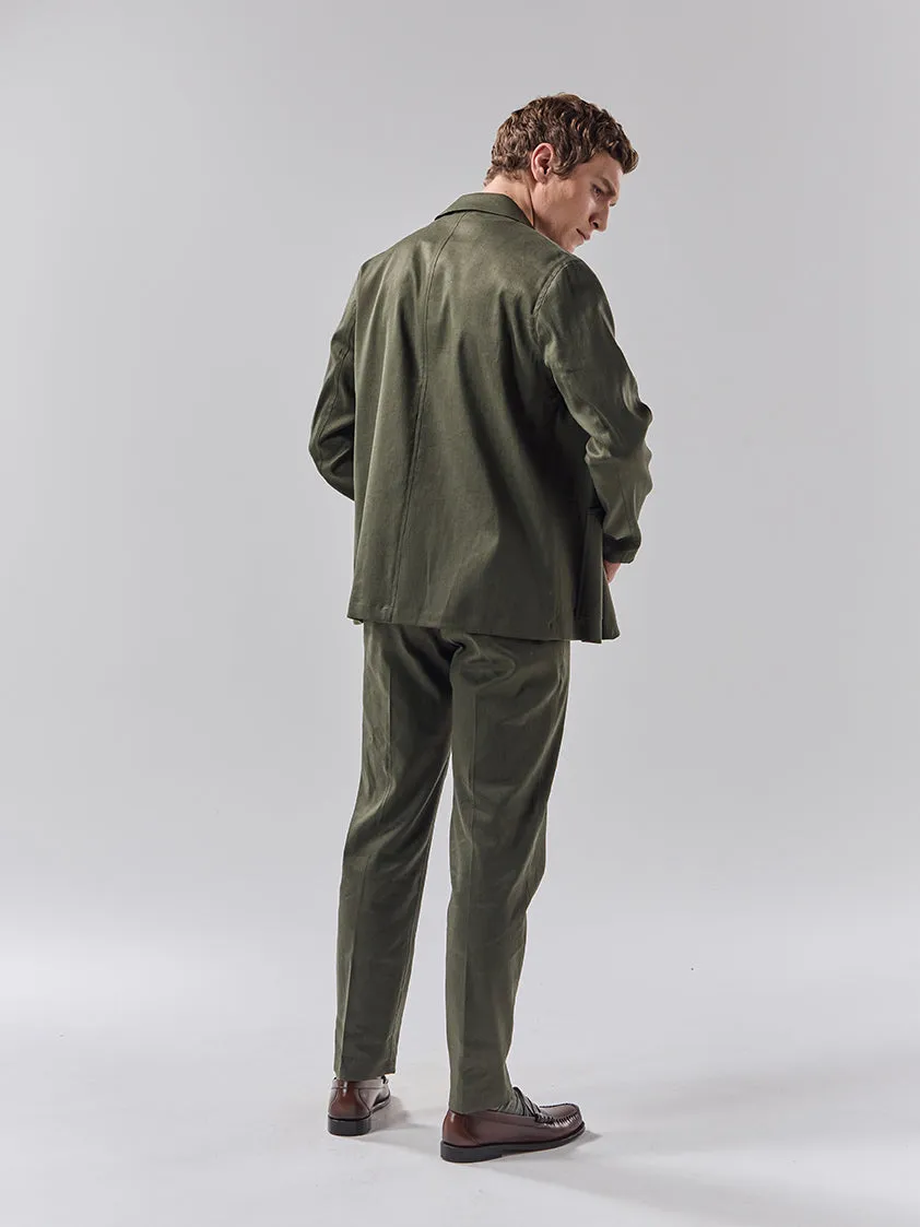 Batch 05 - Mens Bottle Green Linen Jacket