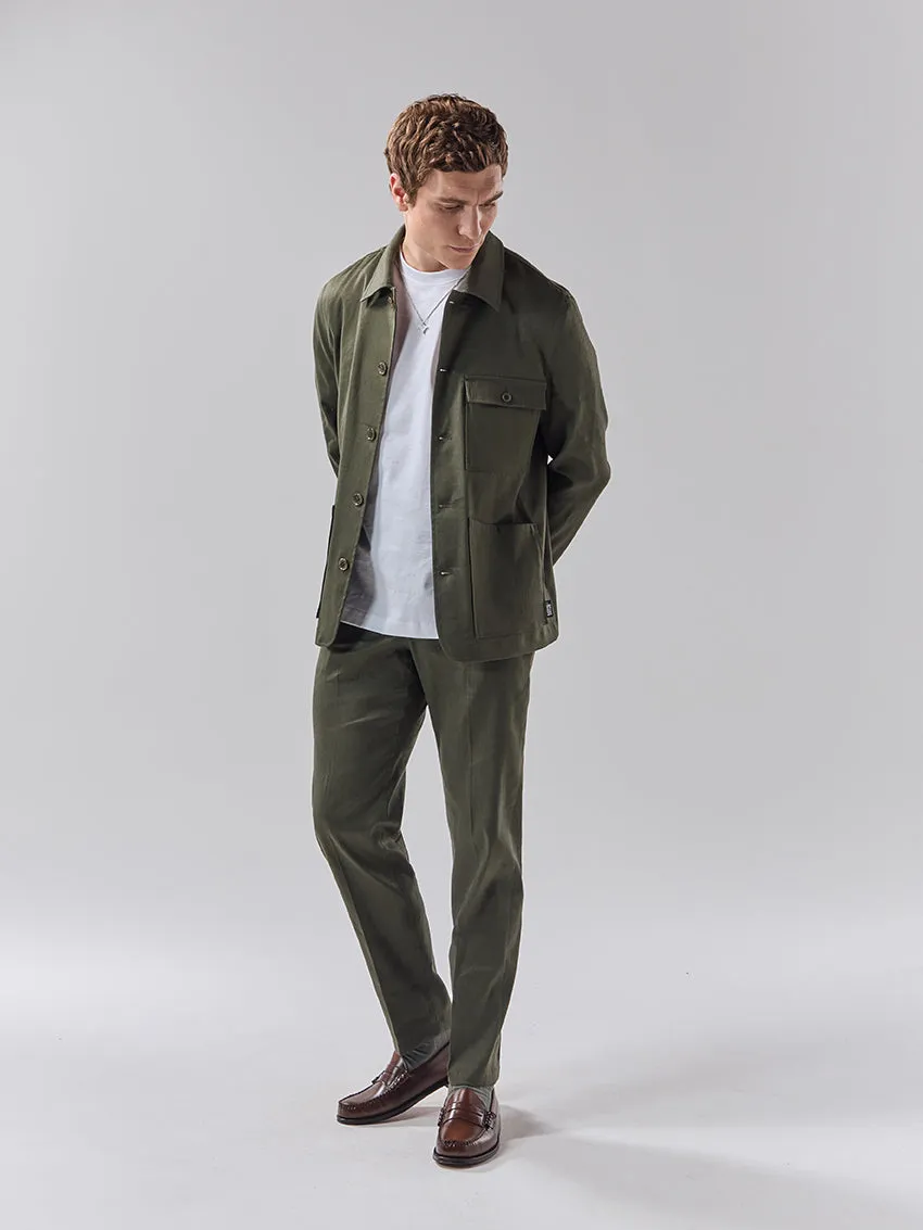 Batch 05 - Mens Bottle Green Linen Jacket