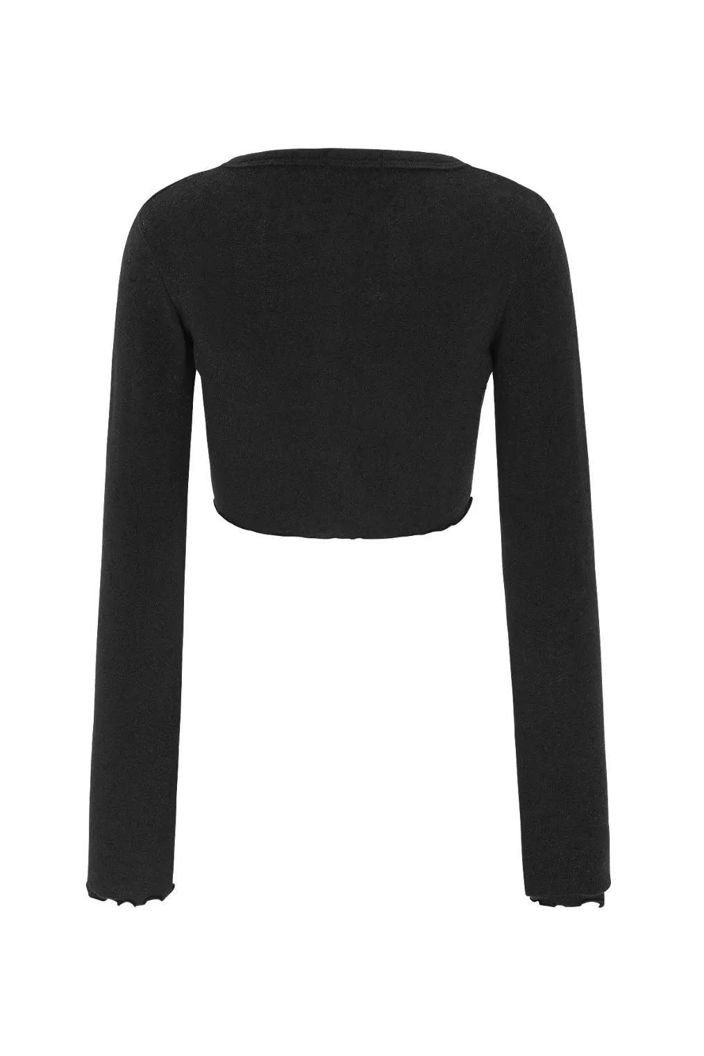 BELLIALEU  |Street Style Long Sleeves Plain Logo Cropped Tops Cardigans