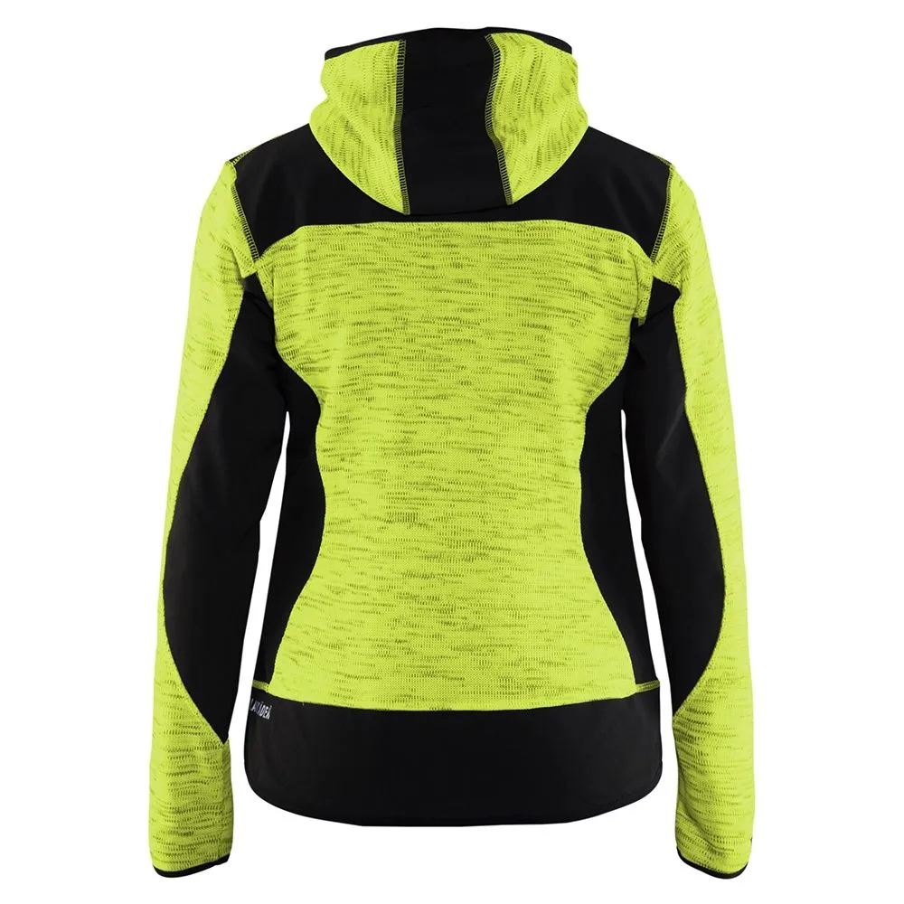 Blåkläder 4931-2117 Women's Knitted Jacket with Softshell - High Vis