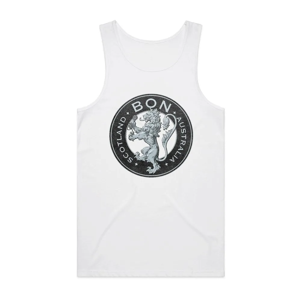 Bon Scott - Crest Logo - White Tank