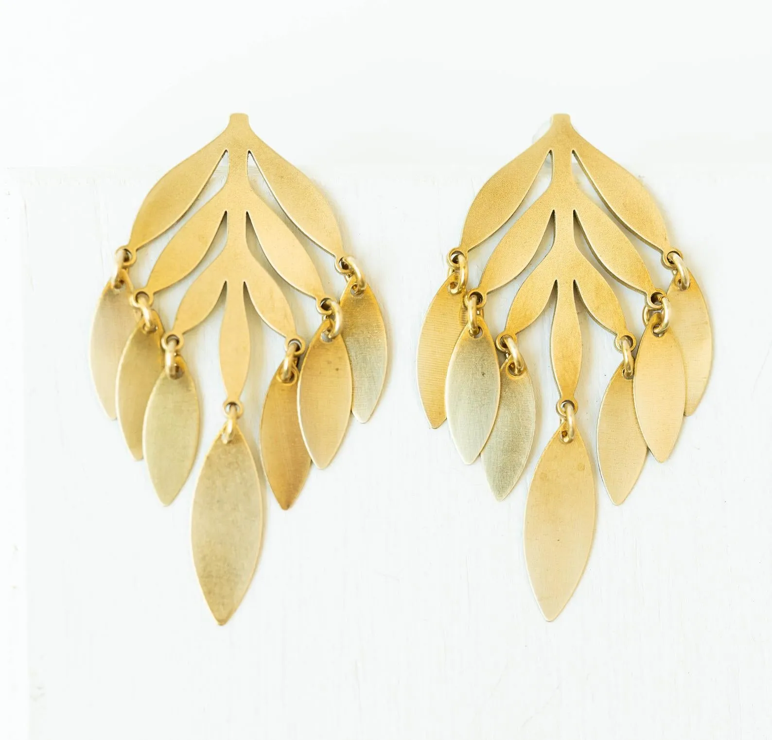 Botanical leaf Stud Earrings- WS