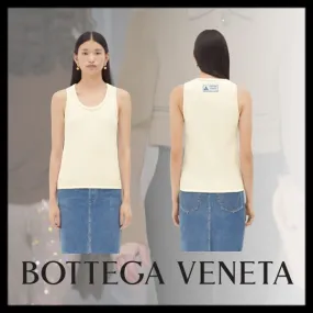 BOTTEGA VENETA  |Cotton rib tank top with label