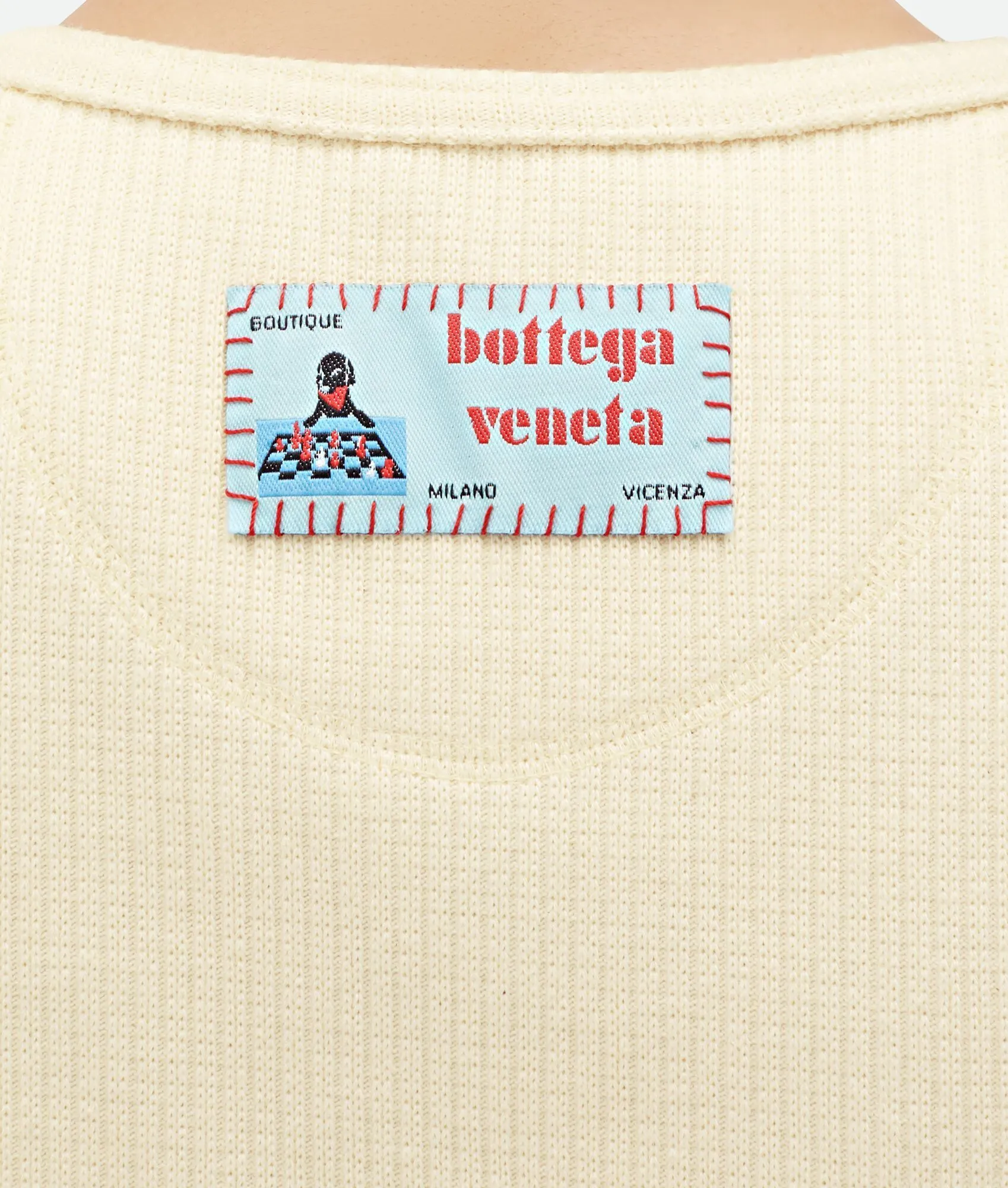 BOTTEGA VENETA  |Cotton rib tank top with label