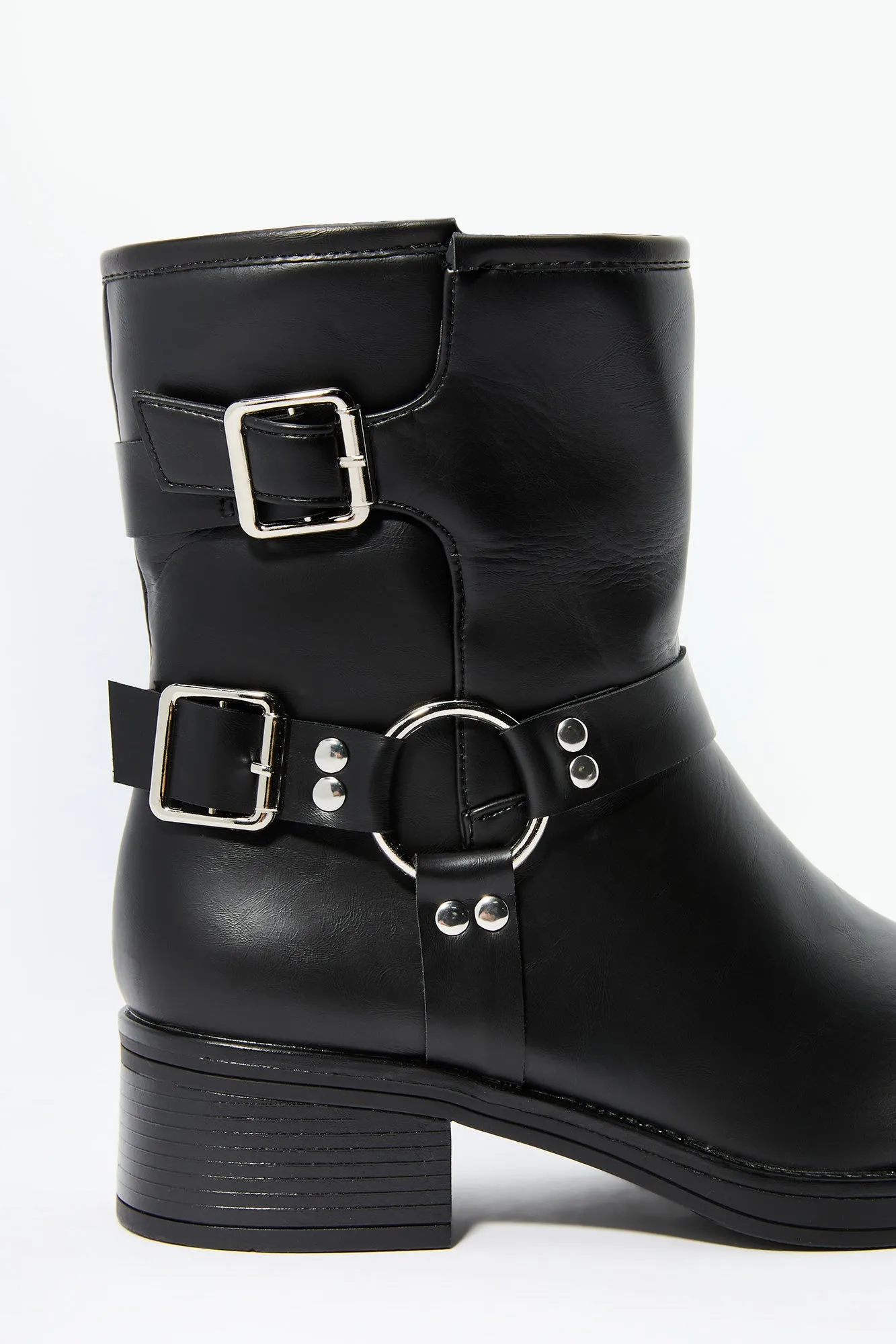 Bottes en similicuir avec boucles