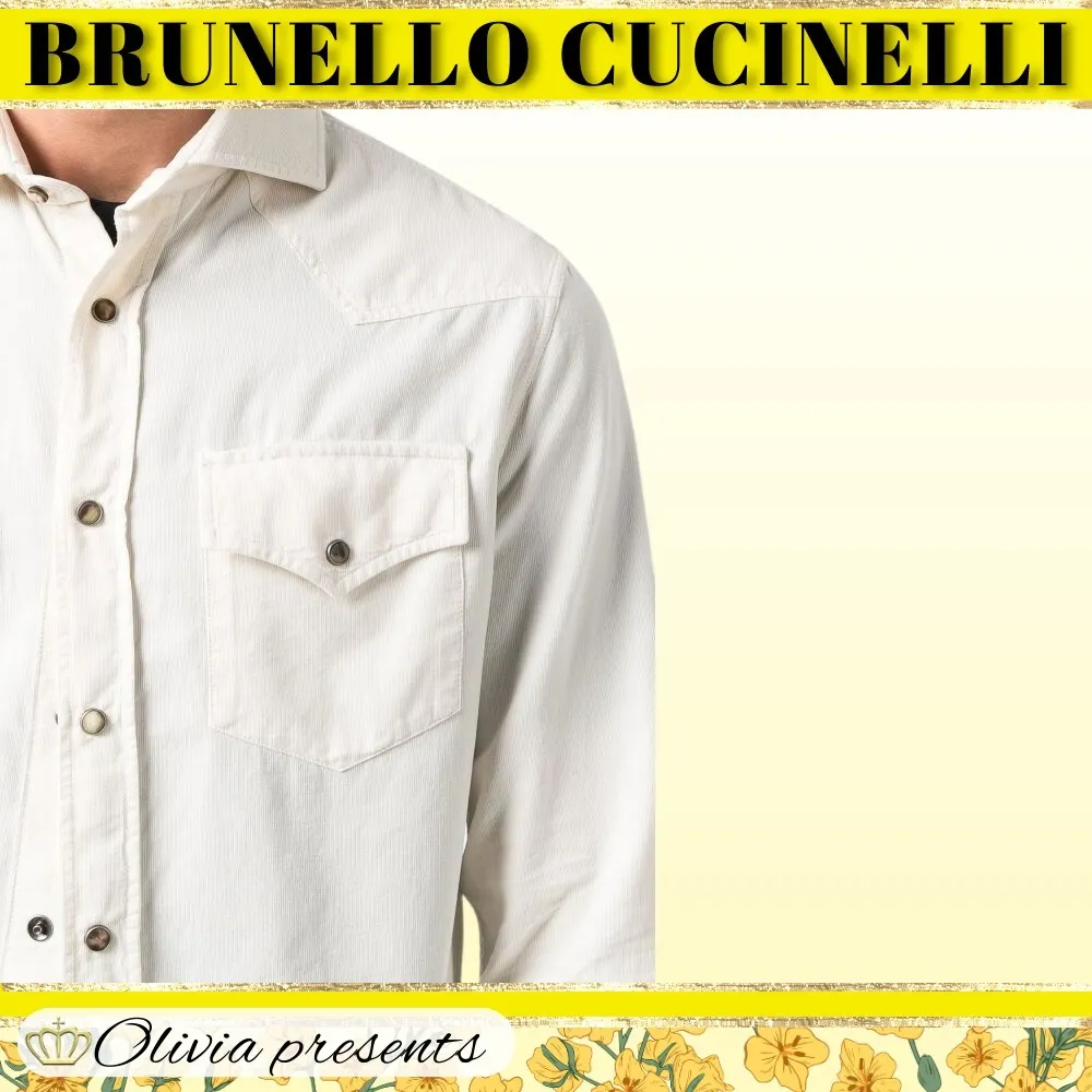 BRUNELLO CUCINELLI  |Street Style Long Sleeves Plain Cotton Shirts