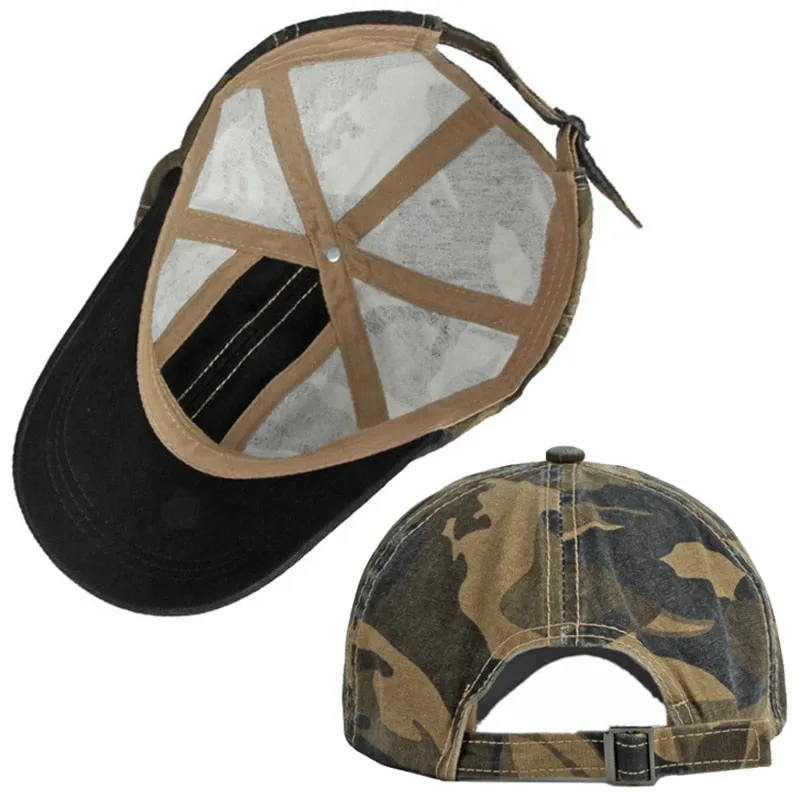 Camouflage Snapback Tactical Outdoor Sun Protection Baseball Cap