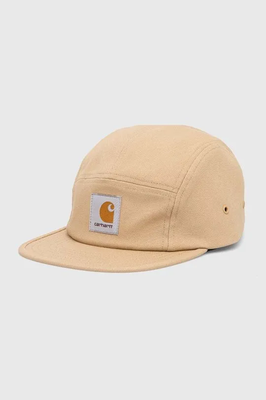 Carhartt WIP cotton baseball cap Backley Cap brown color