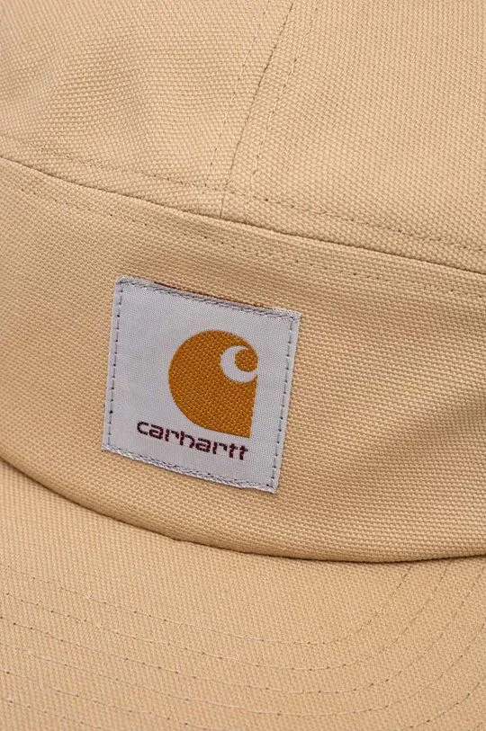 Carhartt WIP cotton baseball cap Backley Cap brown color