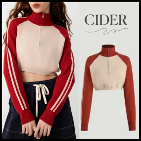 Cider  |Casual Style Street Style Long Sleeves Plain High-Neck