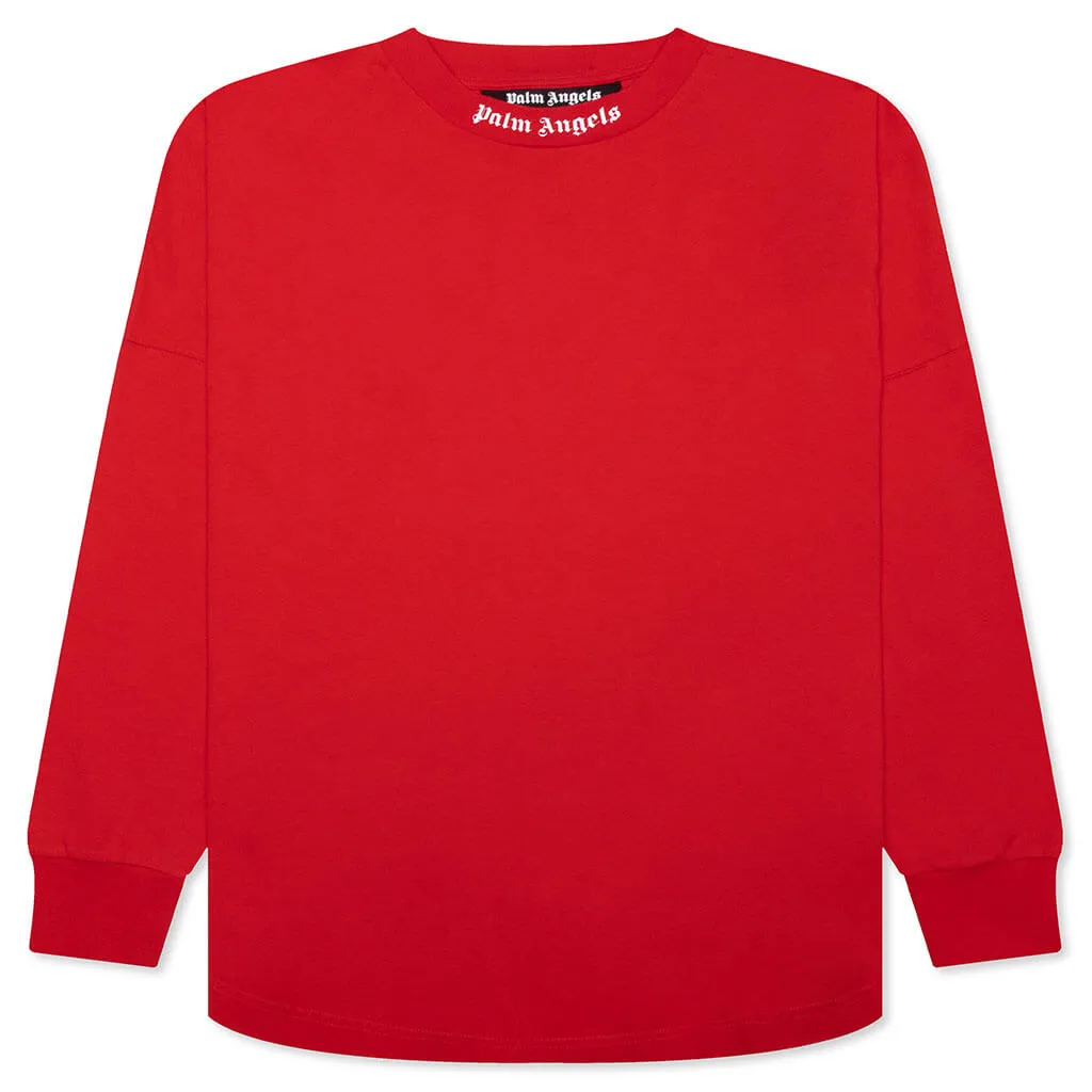 Classic Logo Over Tee L/S - Red/White