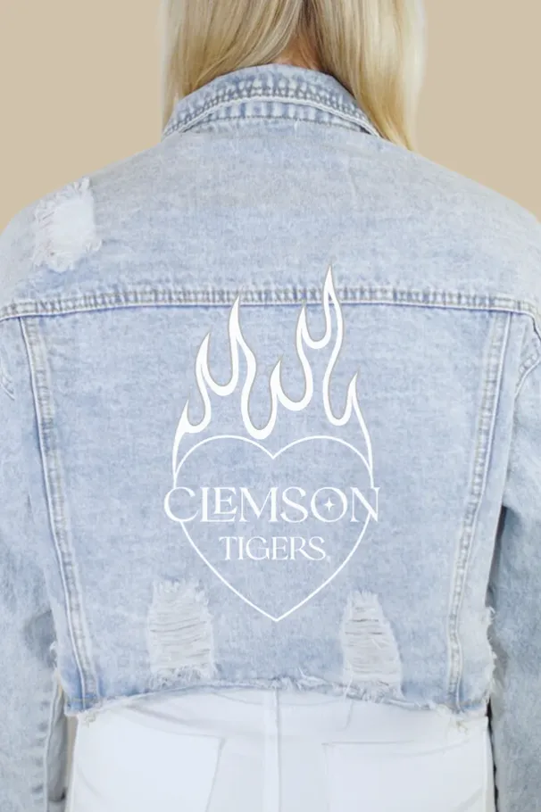 Clemson University Perfect Match Denim Jacket