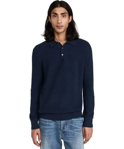 Club Monaco Cashmere Refined Racking Polo Navy M