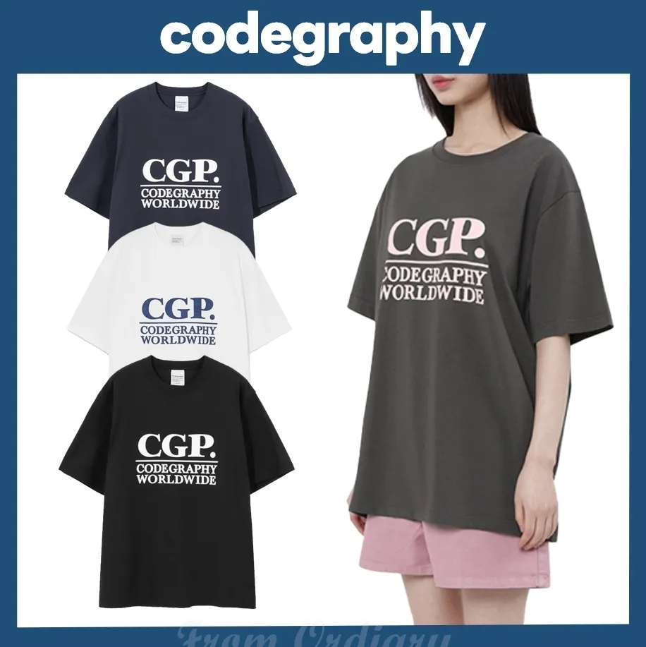 Code graphy  |Unisex Street Style Short Sleeves Logo T-Shirts