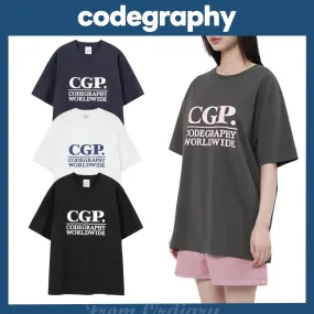 Code graphy  |Unisex Street Style Short Sleeves Logo T-Shirts