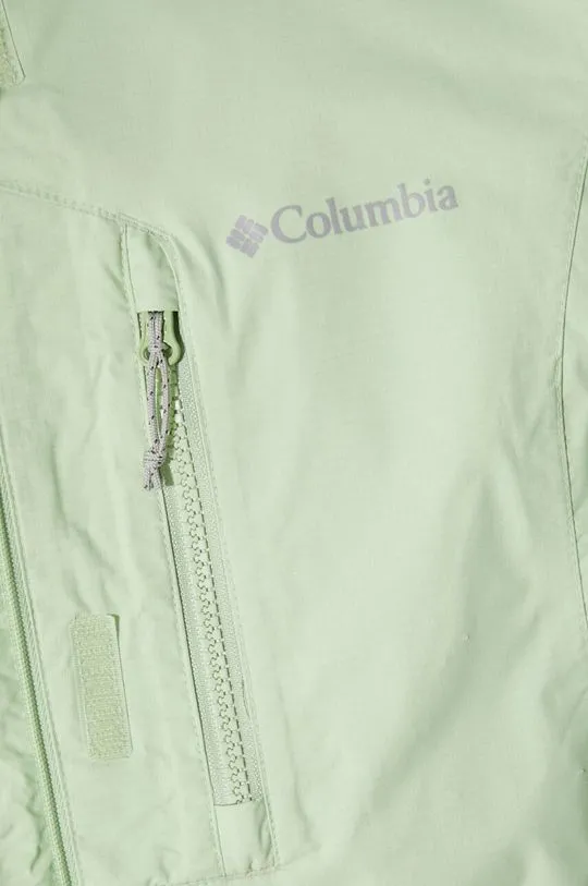 Columbia outdoor jacket Pouring Adventure II green color