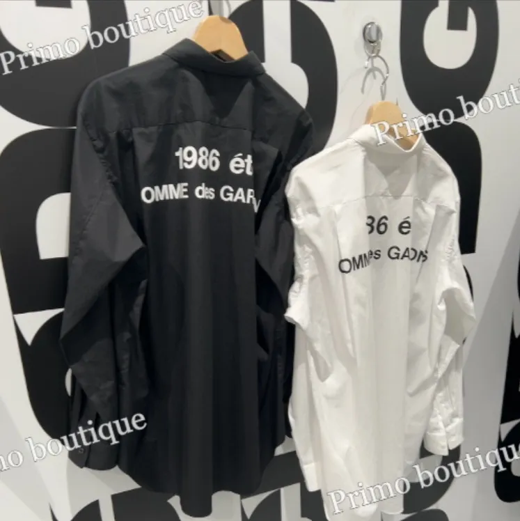 COMME des GARCONS  |Plain Cotton Logo Designers Shirts