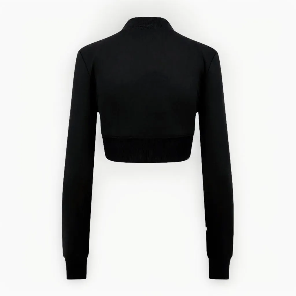 Courreges  |Unisex Street Style Long Sleeves Plain Logo Cropped Tops