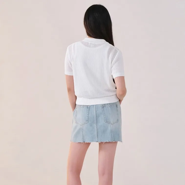 COVERNAT  |Street Style Plain Cotton Short Sleeves Logo Cropped Tops