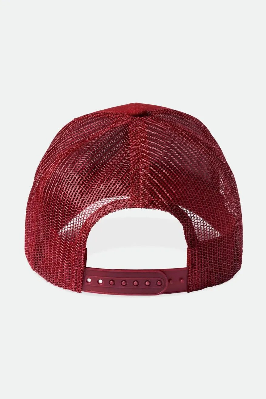 Crest Netplus MP Trucker Hat - Burgundy/Burgundy