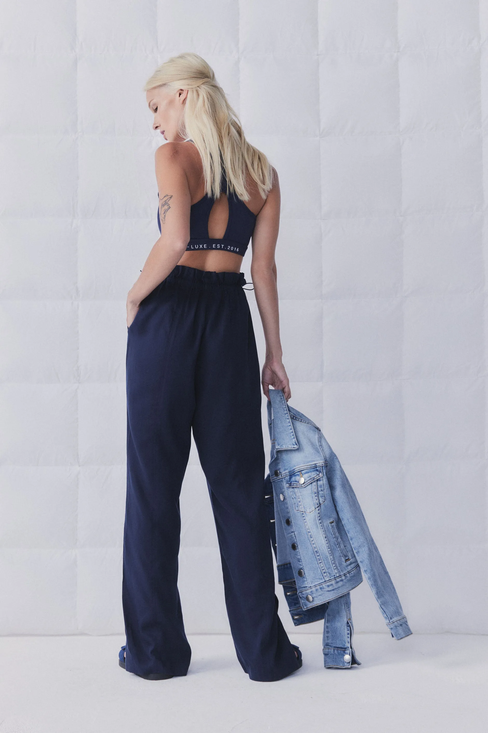 D-Luxe Split Hem Wide Leg Pant