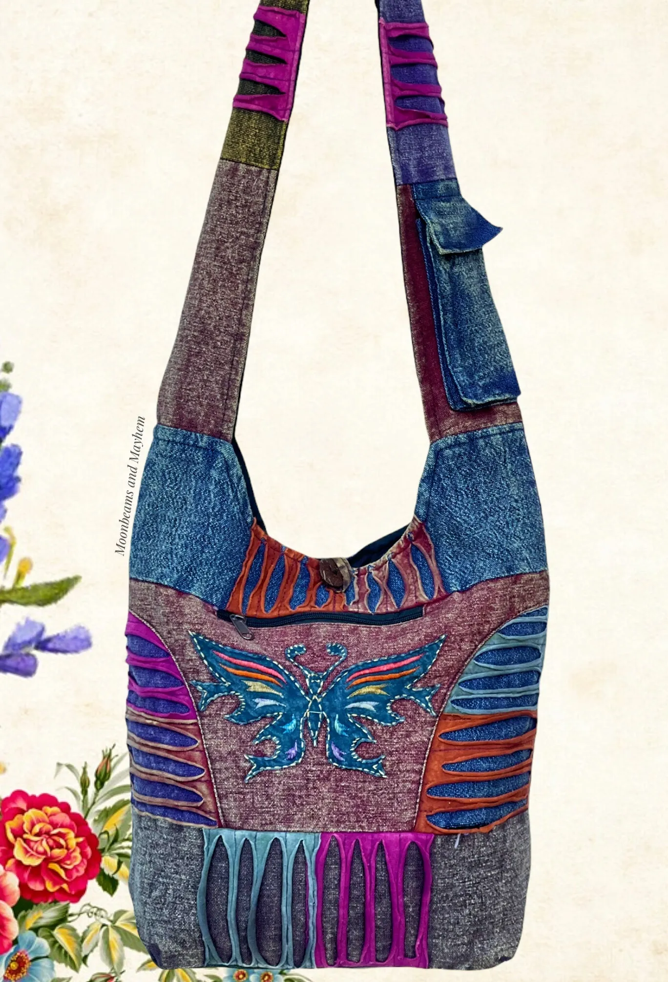 DELICIOUS COTTON  HIPPIE SHOULDER BAG