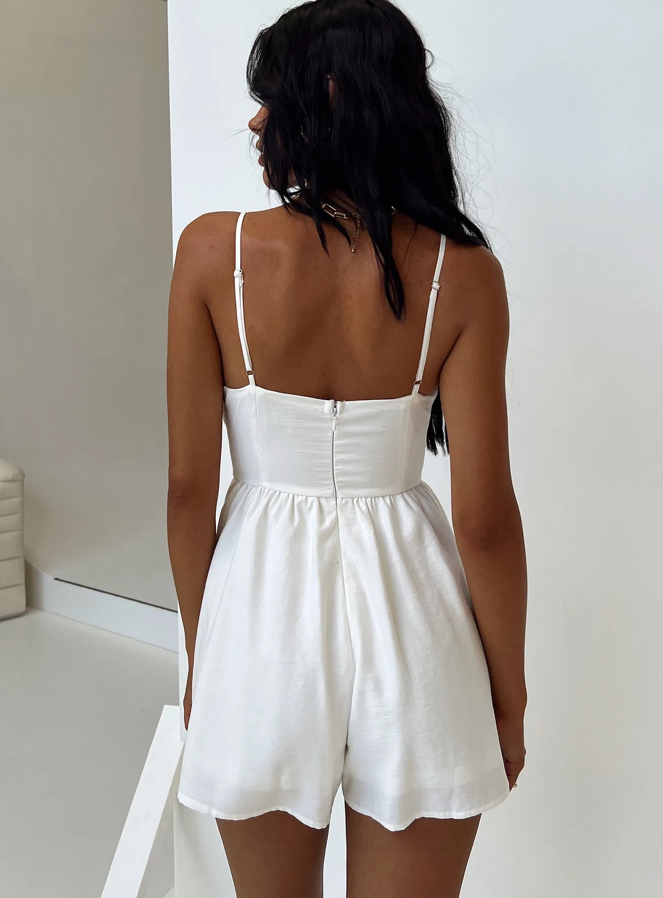 Della Playsuit White