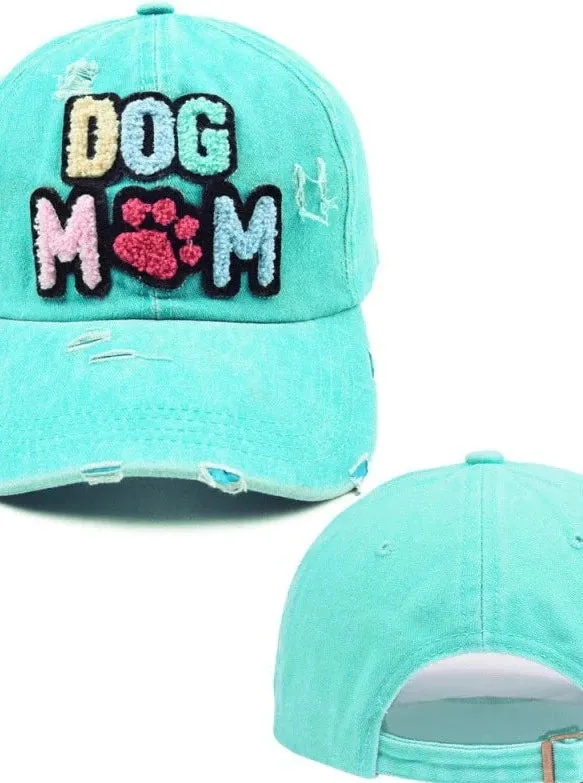 Dog Mom Chenille Ball Cap