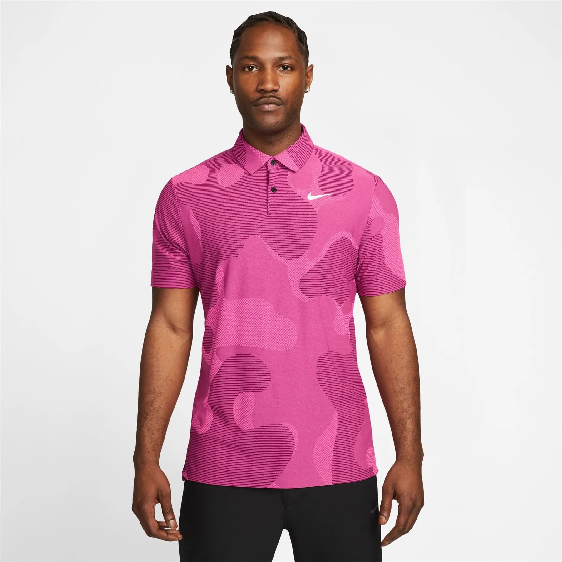 Dri-FIT ADV Tour Stretch Camo Polo Bordeaux Pink - W23