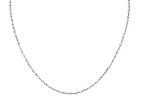 Edwardian Pearl Platinum Beaded Antique Chain Necklace