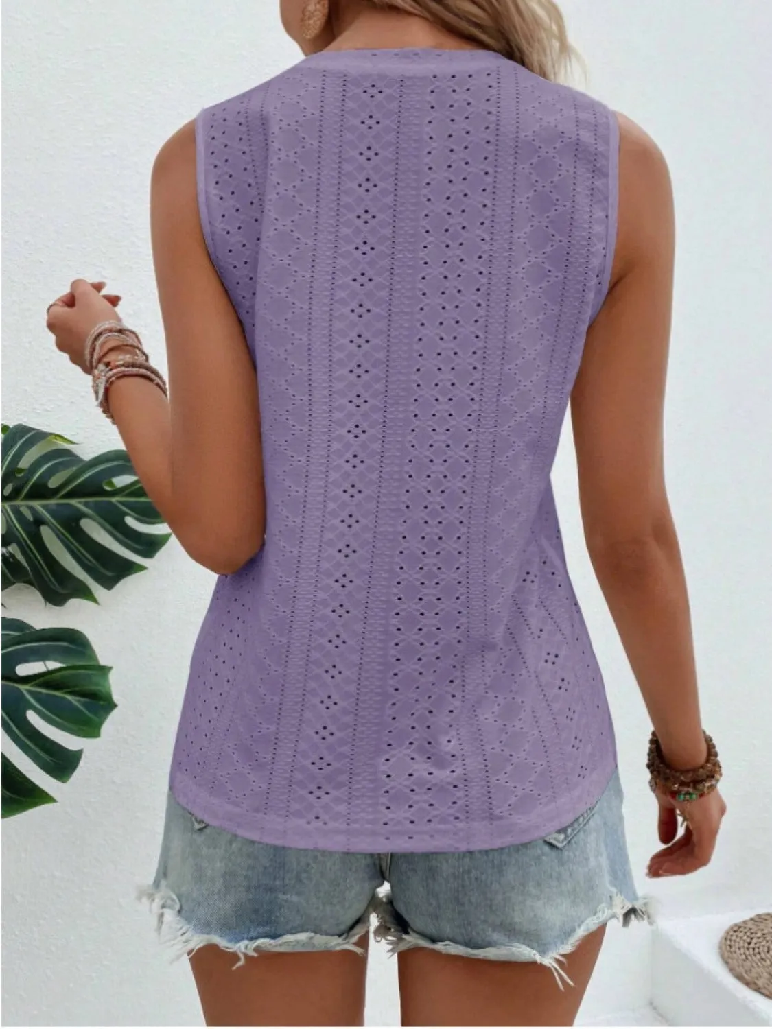 Emily Eyelet  Tank -Ships 6/25