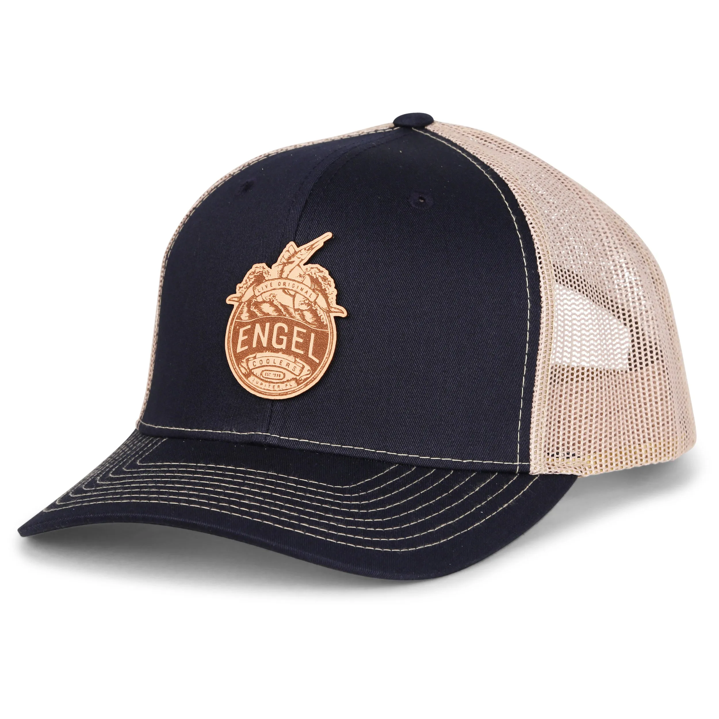 Engel Columbia Navy & Khaki 112 Trucker Cap by Richardson