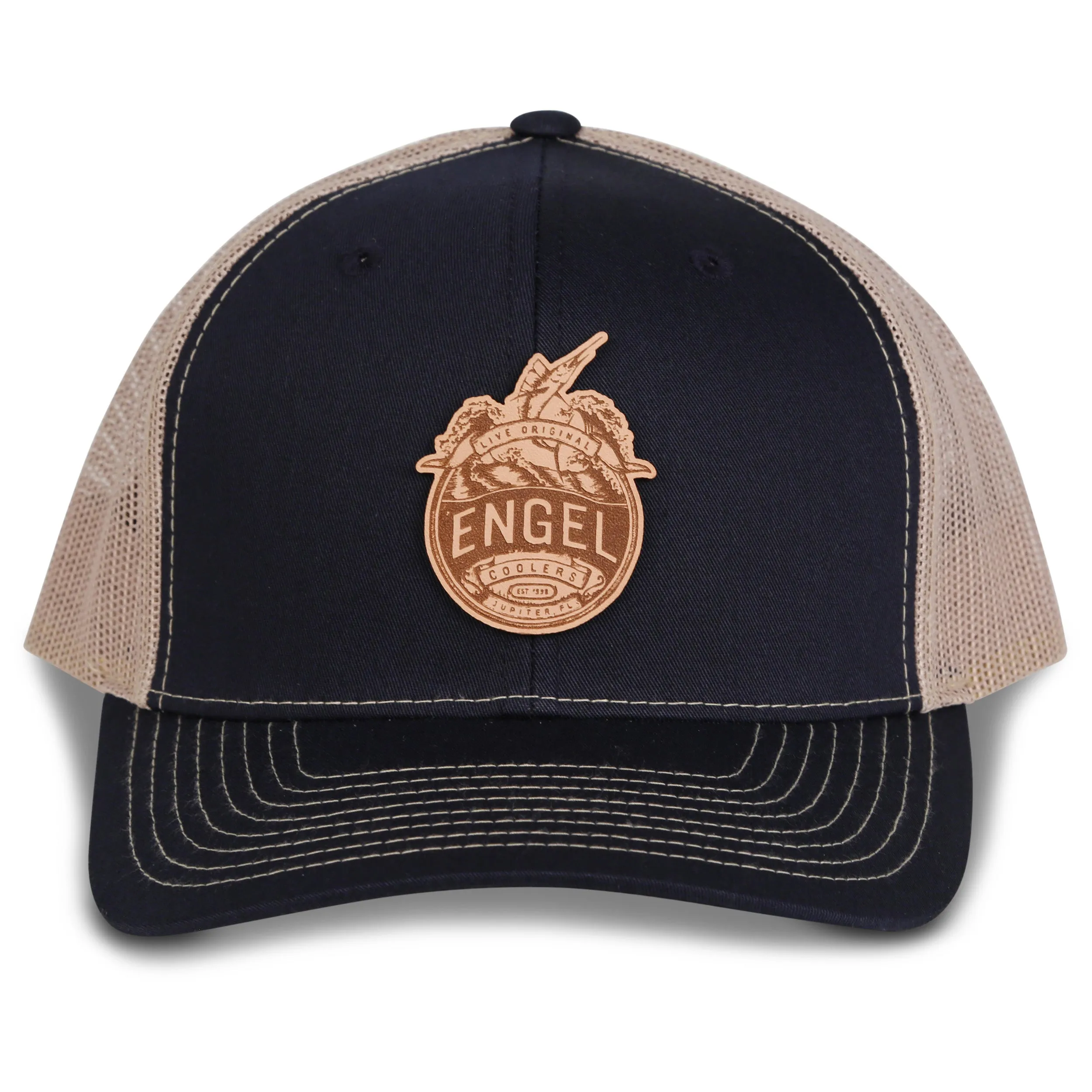 Engel Columbia Navy & Khaki 112 Trucker Cap by Richardson