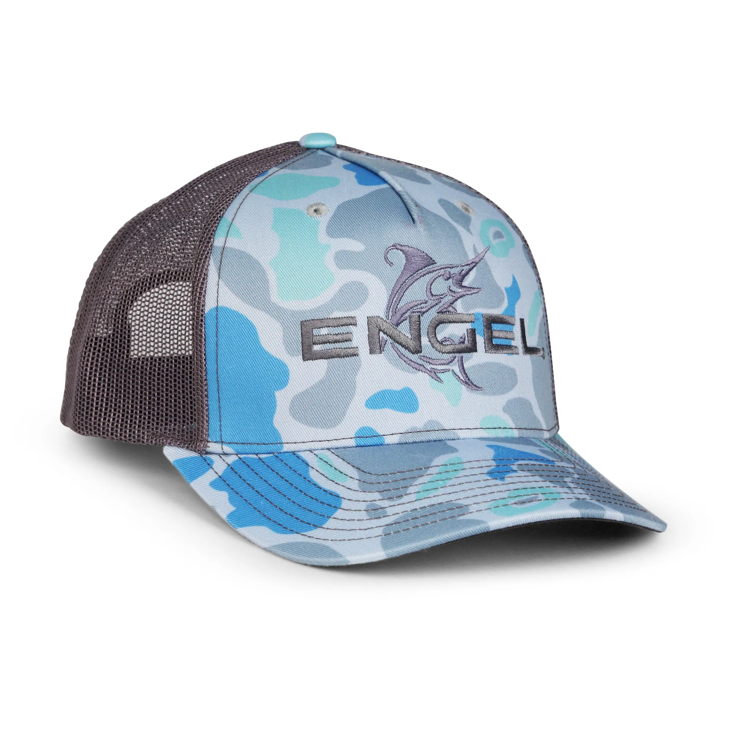 Engel Saltwater Camo & Charcoal 112 Trucker Cap by Richardson