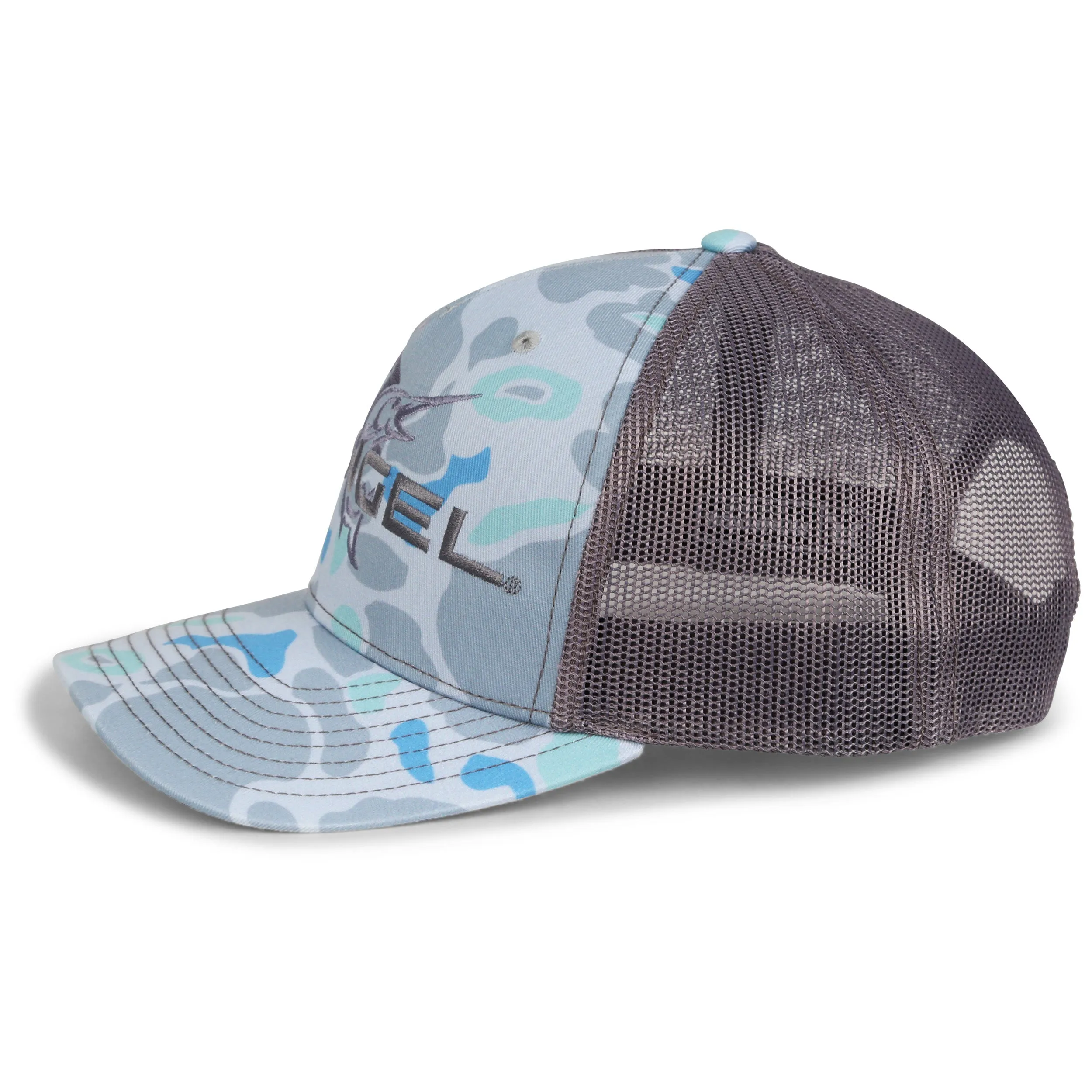 Engel Saltwater Camo & Charcoal 112 Trucker Cap by Richardson