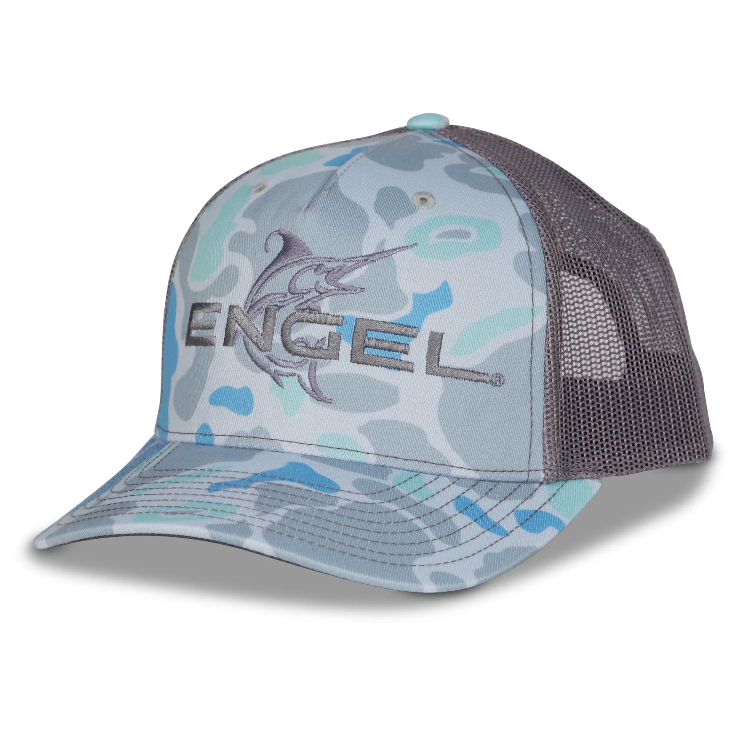 Engel Saltwater Camo & Charcoal 112 Trucker Cap by Richardson