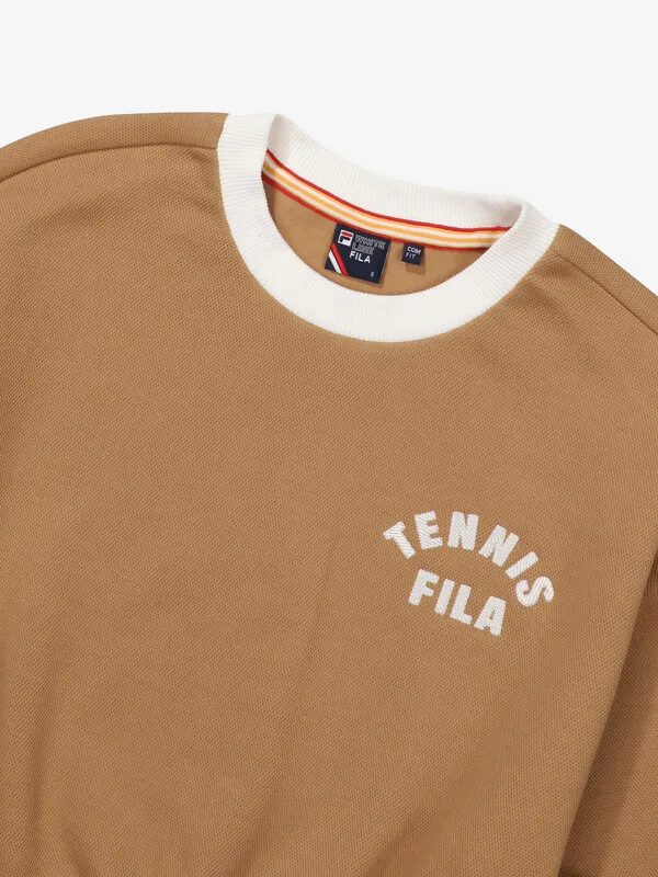 FILA  |Nylon Street Style Long Sleeves Plain Cotton Logo