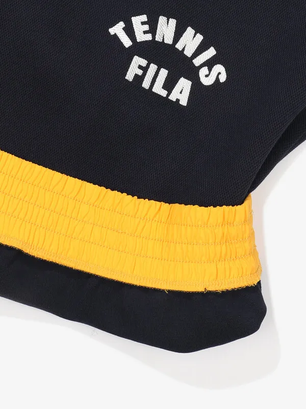 FILA  |Nylon Street Style Long Sleeves Plain Cotton Logo