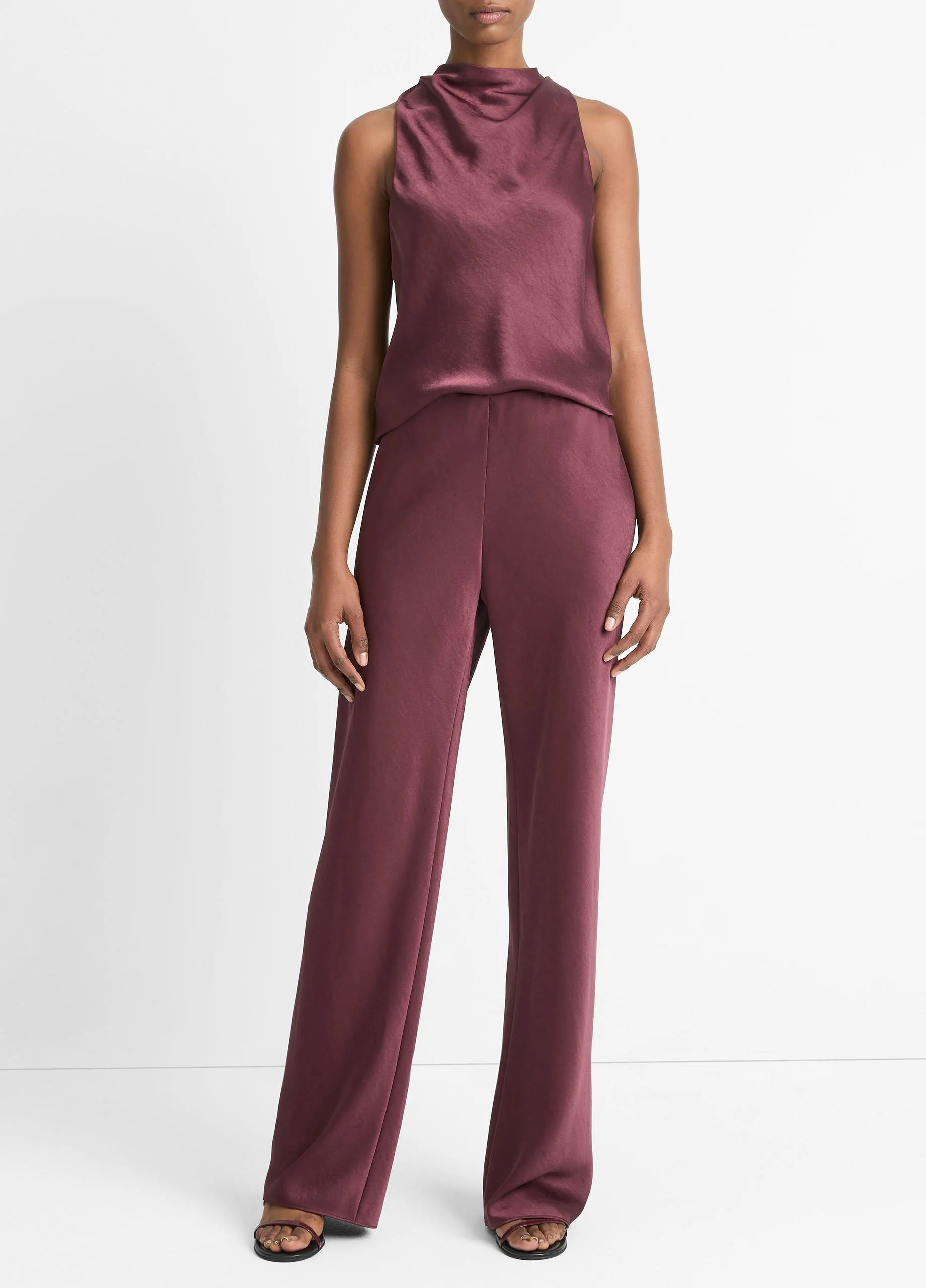 Fluid Satin Bias Pant