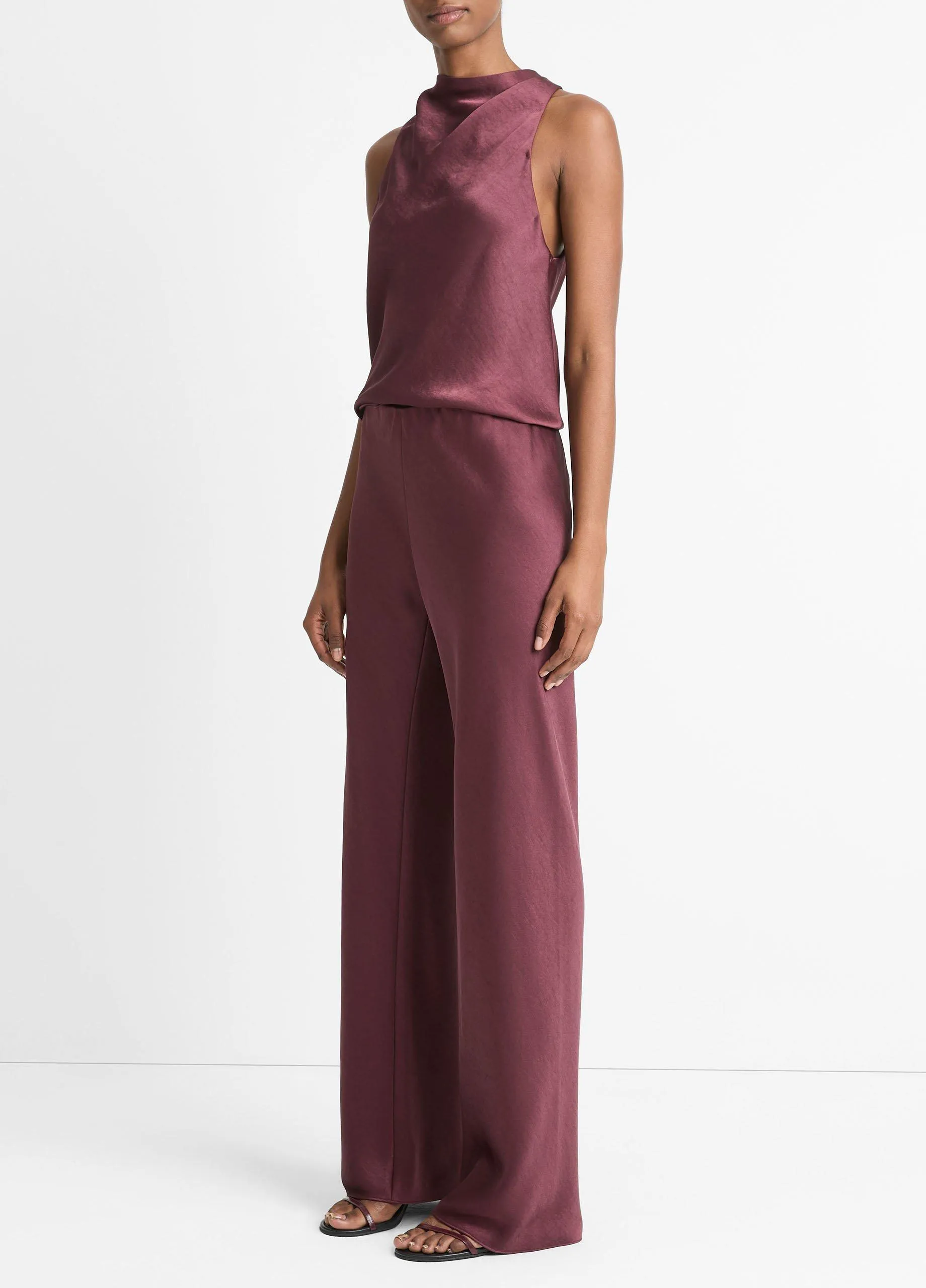 Fluid Satin Bias Pant